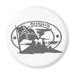 Reykjavik Stamp Refrigerator Magnet