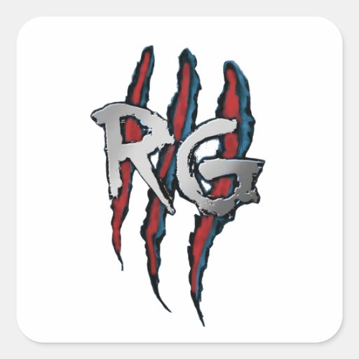 RG Logo Clear Square Sticker Zazzle