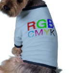 RGB CMYK DOG TEE SHIRT