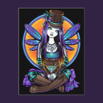 "Rhapsody" Gothic Absinthe Fairy Art Postcard postcards