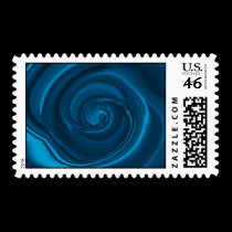 Rhapsody in Blue - Spiral Variations postage by larissabrea Rhapsody in Blue - Spiral Variations postage