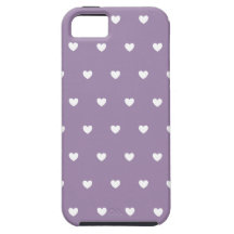 Rhapsody Purple Hearts Patterned iPhone 5 Case