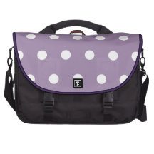 Rhapsody Purple Polka Dot Patterned Laptop Bag