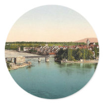 Rheinfelden, Aargau, Switzerland classic Photochro Round Sticker