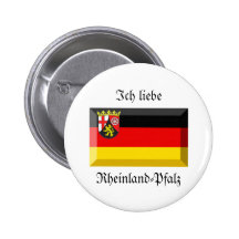 Rheinland-Pfalz Flag Gem Pinback Button