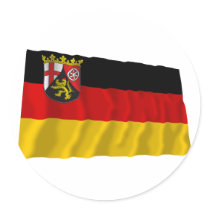Rheinland-Pfalz Flag stickers by Vexillophile Rheinland-Pfalz Flag stickers