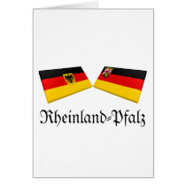 Rheinland-Pfalz, Germany Flag Tiles Greeting Cards