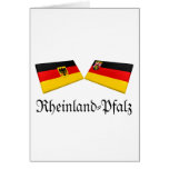 Rheinland-Pfalz, Germany Flag Tiles Greeting Cards
