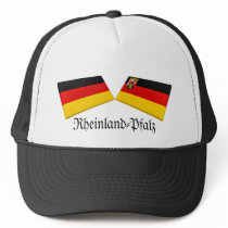 Rheinland-Pfalz, Germany Flag Tiles hats by Vexillophile Rheinland-Pfalz, Germany Flag Tiles hats