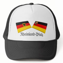 Rheinland-Pfalz, Germany Flag Tiles hats by Vexillophile Rheinland-Pfalz, Germany Flag Tiles hats