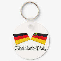 Rheinland-Pfalz, Germany Flag Tiles keychains