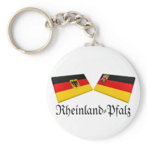 Rheinland-Pfalz, Germany Flag Tiles Keychains