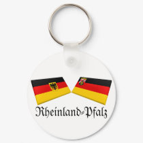 Rheinland-Pfalz, Germany Flag Tiles keychains