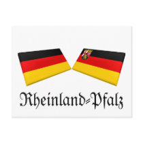 Rheinland-Pfalz, Germany Flag Tiles postcards