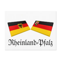 Rheinland-Pfalz, Germany Flag Tiles postcards
