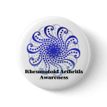 Rheumatoid Arthritis Awareness Blue Design 6 buttons