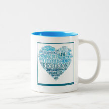 Rheumatoid Arthritis Awareness Collage Mug Heart