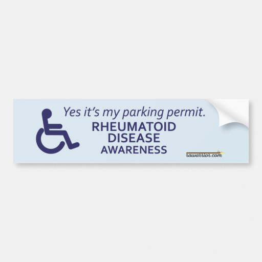 Rheumatoid Arthritis Awareness Disability Bumper Sticker Zazzle