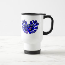 Rheumatoid Arthritis Awareness Heart Wings Mugs