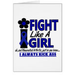 Rheumatoid Arthritis Fight Like A Girl 1.2 Greeting Card