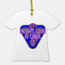 Rheumatoid Arthritis Fight Like A Girl Glove Christmas Tree Ornament