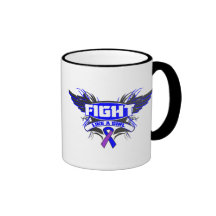Rheumatoid Arthritis Fight Like a Girl Wings.png Coffee Mugs