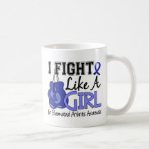 Rheumatoid Arthritis I Fight Like A Girl 15.5 Coffee Mug