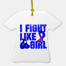 Rheumatoid Arthritis I Fight Like A Girl (Grunge) Christmas Tree Ornaments