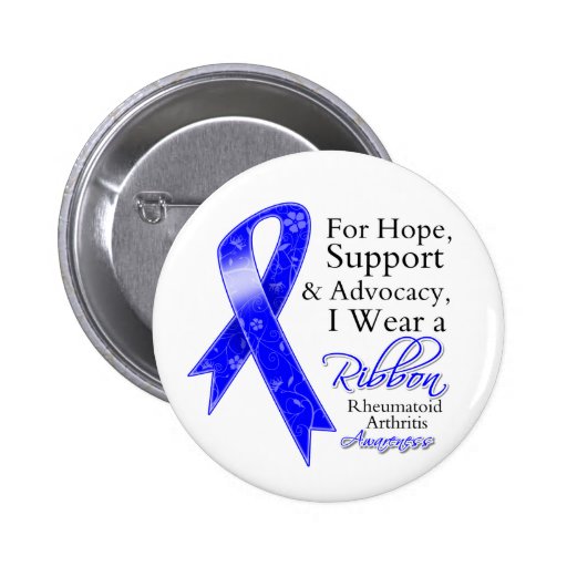 Rheumatoid Arthritis Support Hope Awareness Button Zazzle