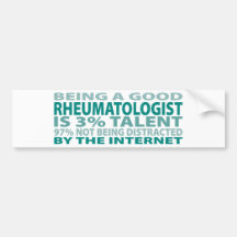 Rheumatologist 3% Talent Bumper Sticker