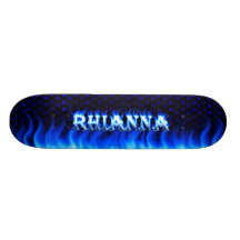 Rhianna blue fire Skatersollie skateboard.