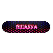 Rhianna pink fire Skatersollie skateboard.