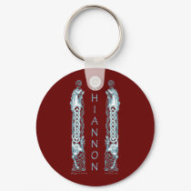 Rhiannon Celtic Horse Keychain, Burgundy