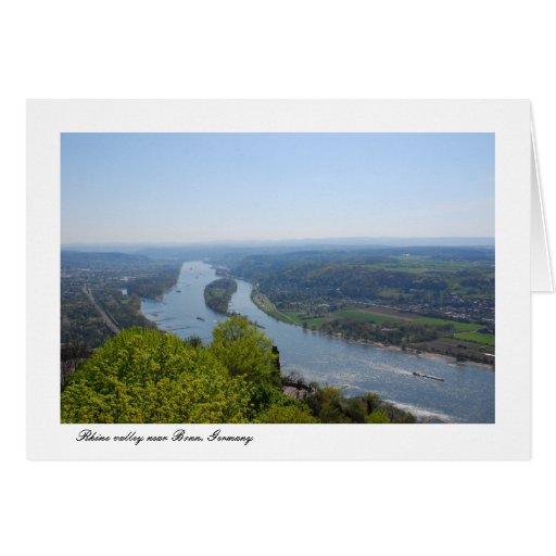 Rhine valley near Bonn, Germany Card