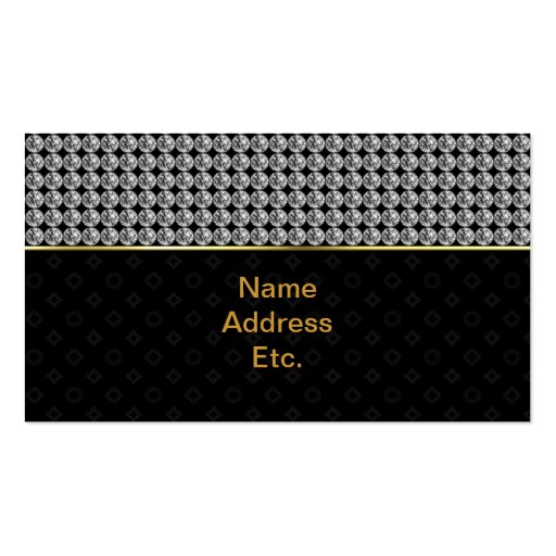 Rhinestone Glamour Set  business card (front side)