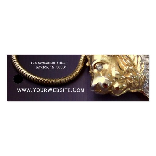 Rhinestone Heart Jewelry Price Tags Business Card (back side)