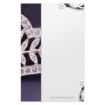 Rhinestone Heart Stationary Stationery
