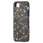 Rhinestone Studded tooled Leather iPhone 5 Cover