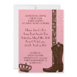 RHINESTONES, FRINGE &amp; PINK COWGIRLS Invitation