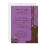 RHINESTONES, FRINGE & PURPLE COWGIRLS Invitation