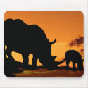 rhino family mousepads
