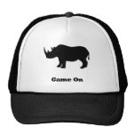 Rhino Game On black Mesh Hats