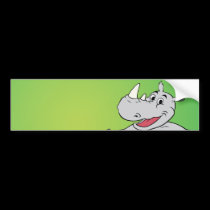 Rhino head bumper stickers