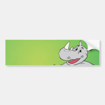 Rhino head bumper stickers