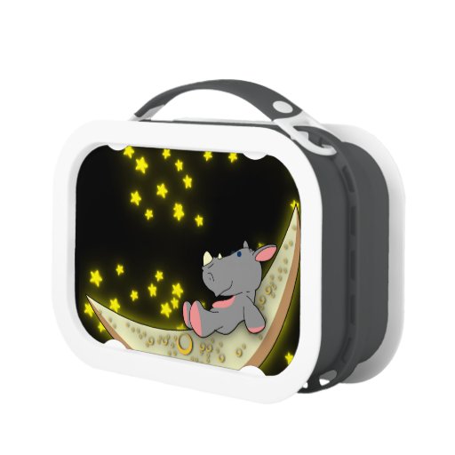 Rhino Moon Lunch Box Zazzle