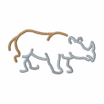 Rhino Outline embroidered shirts