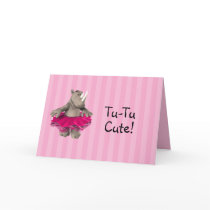 Rhino Pink Baby Shower Invite Card