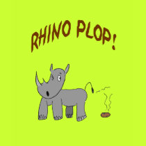 Rhino Plop! t-shirts