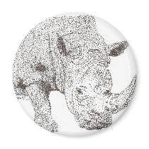 Rhino Pointillism magnets