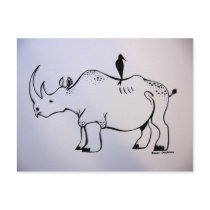 Rhino postcard